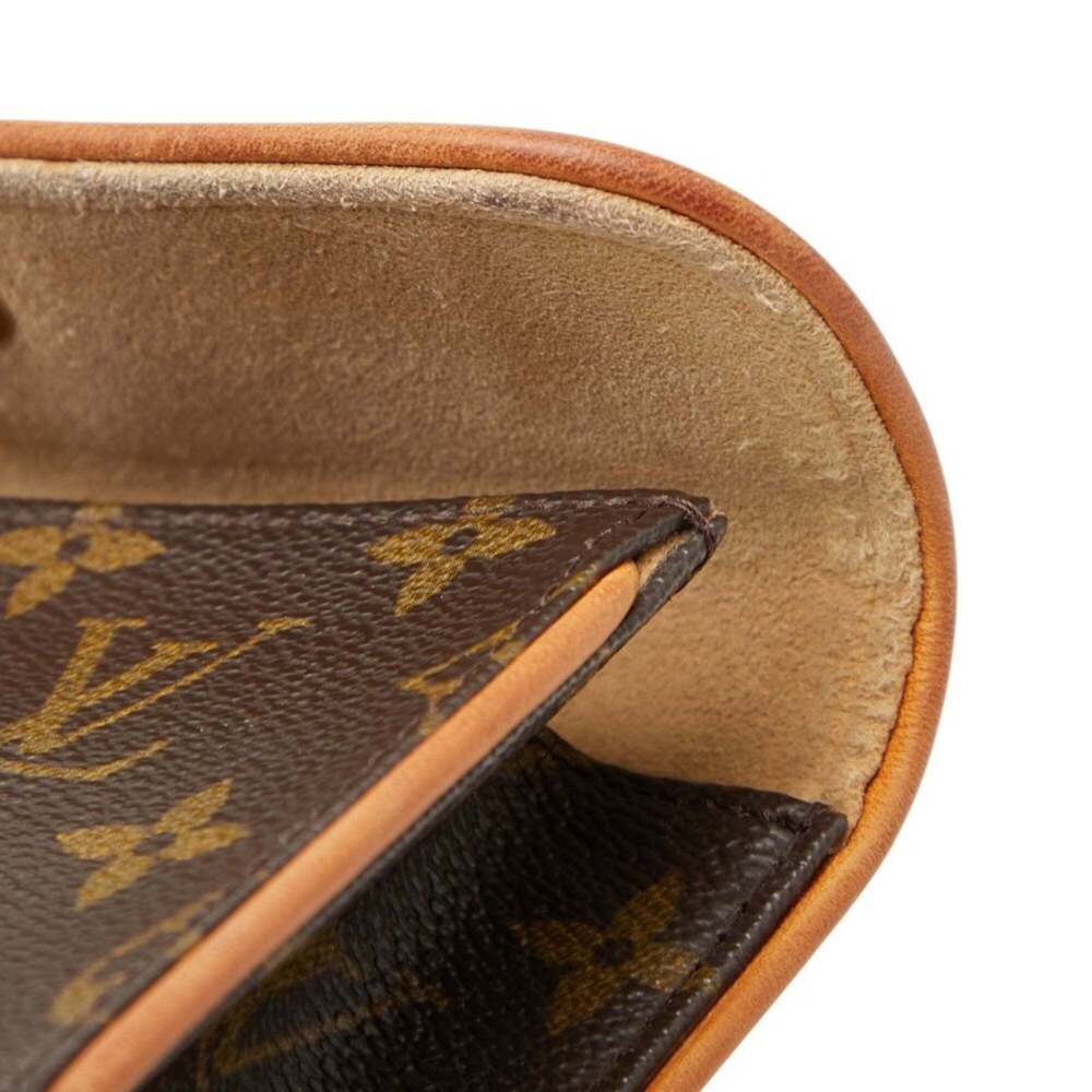 LOUIS VUITTON Authentic Brown Monogram Leather Pochette Hobo Bag - Picture 7 of 11